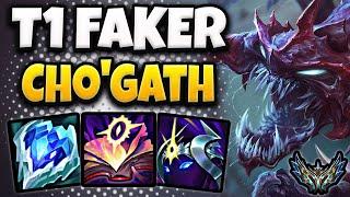 T1 Faker Chogath vs Azir MID  TripleKill  Korea Challenger Patch 14.17 