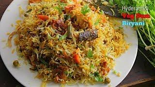 Veg Dum Biryani  Quick and Easy Homemade Hyderabadi Veg Dum Biryani Recipe in Telugu  @Vismai Food