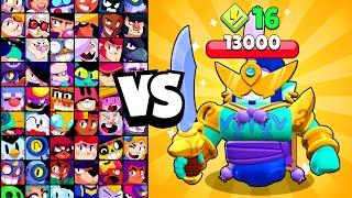 SURGENIE vs ALL BRAWLERS With 16 POWER-UPs  Brawl Stars