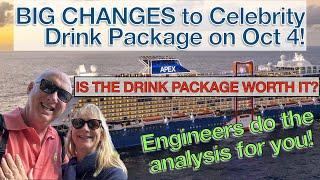 Big Changes to the Celebrity Cruise Lines Drink Package on October 4 2023 and what it will cost you.