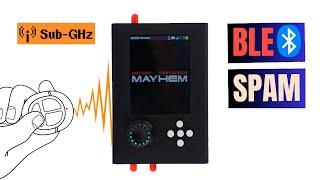 HackRf One PortaPack H2 - MayHem - Firmware update 1.9 SubGhz & BLE Spam