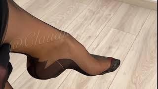 POV – Echte Nylons mit Naht und Hochferse Charleston Heel