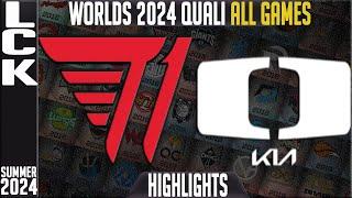 T1 vs DK Highlights ALL GAMES  LCK Worlds 2024 Qualifier  T1 vs Damwon KIA