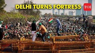 Farmers Protest No Entry in Delhi  Heavy Security Deployed at Delhi Borders  Kisan Andolan