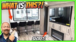 I totally missed this WACKY new RV Layout 2024 Vibe 31HB Travel Trailer with HIDDEN ROOM