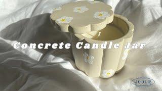 Concrete Candle Jar DIY  Make a concrete candle with me