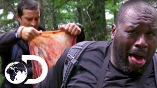 Shaquille ONeal Stumbling Across A Placenta  Running Wild with Bear Grylls