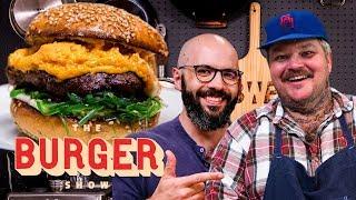 Binging with Babish and Matty Mathesons Krabby Patty-Inspired Burger Throwdown  The Burger Show