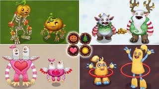 Seasonal Monsters Baby and Young Monsters Comparison My Singing Monsters