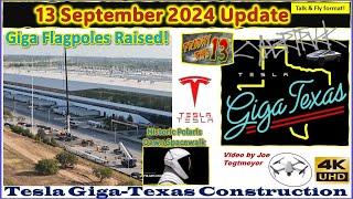 Flagpole Install Employee Wheel & Tire Day 3rd Transformer 13 Sep 2024 Giga Texas Update0755AM