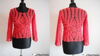 how to crochet red sweater pullover by marifu6a