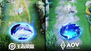 AOV x KOG  Skin Effects Comparison