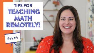 TEACHING MATH WHILE DISTANCE LEARNING K-2  math tips for distance learning