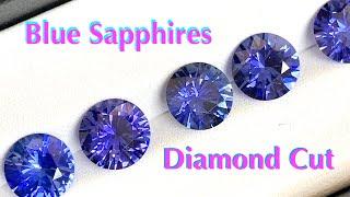Brilliant Cornflower Blue Sapphire Rounds Diamond Cut - Precision Cut Vibrant and Strong Flashes