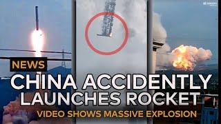 NEWS Chinese rocket fail - Tianlong-3 accidently launches and crashes with massive explosion