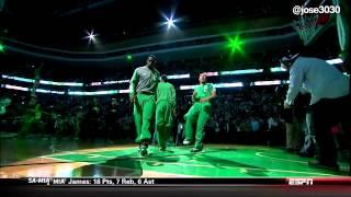 Nets  Celtics Intro - Kevin Garnett & Paul Pierce Return To TD Garden Boston 12614