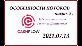 ОСОБЕННОСТИ ПОТОКОВ ч2. 2021.07.13. Школа команды Галины Денисенко. Фонд CashFlow