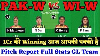 PAK-W VS WI-W dream11 prediction  PAK-W VS WI-W today match prediction  pakw vs wiw 3rd ODI