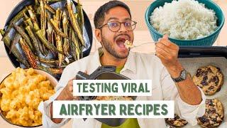 TESTING *VIRAL*AIR FRYER RECIPES  MAC & CHEESE OKRA CHIPS BOILED RICE...WHAT DID I LIKE ?