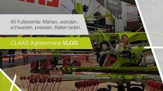 Agritechnica VLOG #5  Futterernte Mähen wenden schwaden pressen und Ballen laden.