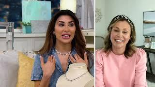 Diamonique x Courtney Khondabi Butterfly Necklace Strlg on QVC