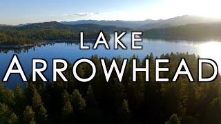 Fly Over Lake Arrowhead California  4K Drone Footage sunrise sunset boats docks houses