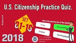 US Citizenship Practice Quiz Set 1-10