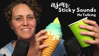 ASMR Sticky Tapping and Gripping  No Talking