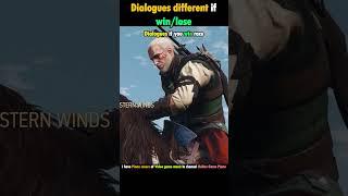 Dialogues DIFFER if Geralt WinLose horse race in Witcher 3