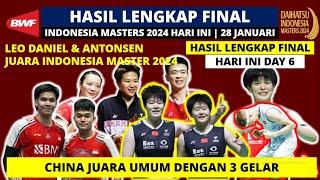 Hasil Final Indonesia Master 2024 Leo Daniel Juara China Juara Umum Indonesia Master 2024 Badminton