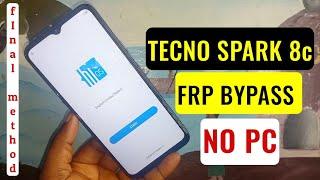 Tecno Spark 8c KG5J Frp Bypass Android 11Google Account Remove  Without Pc