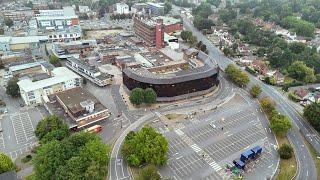 September 2024 - Take an aerial tour of Farnborough town centre Hampshire before the airfield opens