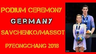 AMAZING Olympic Pairs Podium Ceremony 2018 - SAVCHENKOMASSOT  15.02.2018