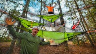 Hanging Tree Tent Camping Challenge