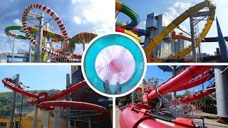 Double Looping Water Slides in Europe  Amazing water slides in Europe