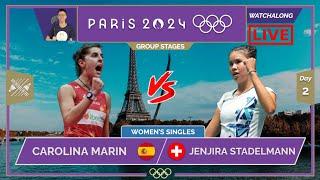 CAROLINA MARIN  vs. J. STADELMANN  LIVE Paris 2024 OLY Badminton LIVE Darence Chan Watchalong