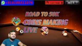 1m to 1000m coin making live play #8ballpool