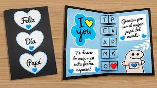 Como hacer una tarjeta POP UP para el DÍA DEL PADRE  Handmade easy Card Tutorial  Fathers Day