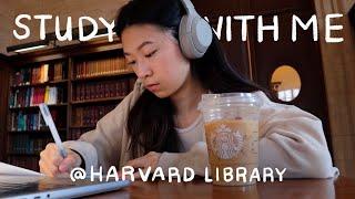 1 Hour Study with Me @Harvard Library  real time lo-fi productive ️ ️