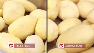 Commercial Potato Peelers Knife plate vs. abrasive plate