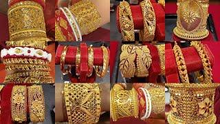 Latest 22kt gold bangle designs from senco gold and diamonds