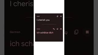 How to say “I cherish you” in German