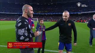 Javier Mascherano Emotional Farewell vs Espanyol 25012018 #GraciesMasche