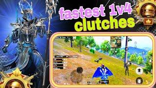 Fastest 1v4 clutches montage  bgmi unbelievable clutches