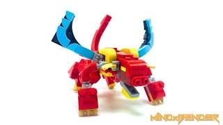 Lego Transformer - Relmfire - Lego Creator 31145 Red Dragon Moc #lego #transformers