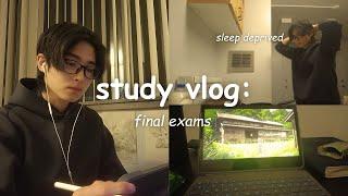 study vlog  final exams week late night studying uni life