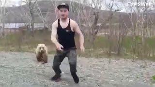 Shot on iphone 6 meme Running from a bear