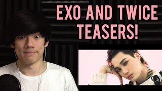 EXO 엑소 Tempo MV Teaser Reaction + TWICE YES or YES TEASER REACTION EXO & TWICE COMEBACK