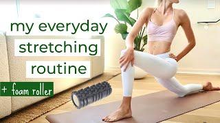 How to use a foam roller  My everyday stretching routine  Sanne Vloet