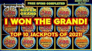 WINNING THE GRAND Top 10 MOST EXCITING Slot Jackpots 2021 - THIS IS WHY WE WATCH